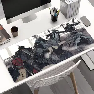Anime Berserk Pattern Large Gaming Mouse Pad,Aesthetic Desktop Protection Pad,Washable Rubber Pad Non-Slip Lock Edge Multi-Size Mouse Pad Suitable For Home Office,Gaming Desk Accessory,Good Gift for Family and Friends