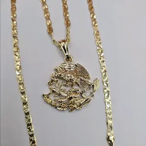 necklace with emblem mlegular chain style Gold-plated 24"inches 18"inches available