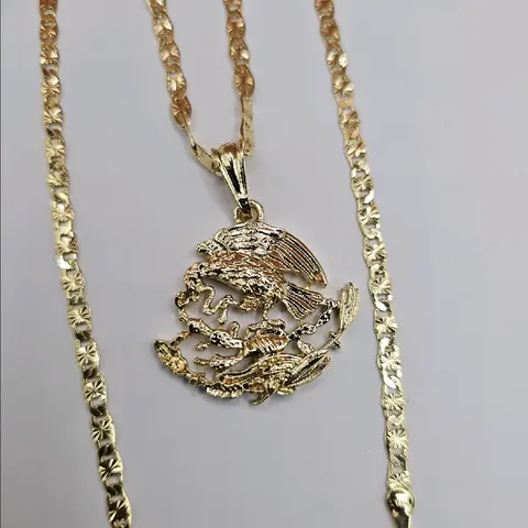 necklace with emblem mlegular chain style Gold-plated 24"inches 18"inches available