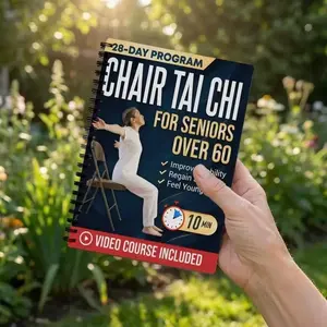 28-Day Senior Tai Chi Walking Plan, Low-Intensity Outdoor Exercise, Enhances Balance & Weight Management, Ideal for Seniors, Guided Journal