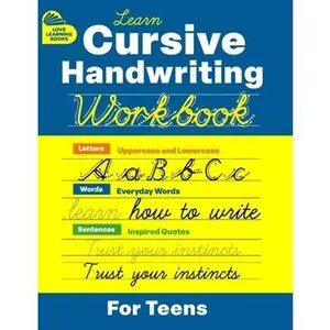 Cursive Handwriting Workbook for Teens: Learn to Write in Cursive Print (Practice Line Control and Master Penmanship with Letters, Words and Inspirati -- David Turner, Paperback