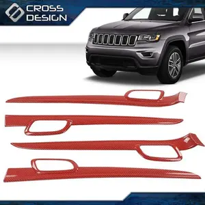 CROSSDESIGN Fit For Jeep Grand Cherokee 2011-2021 Inner Door Handle Trim Cover Strip