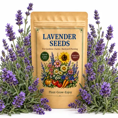 1000 Lavender Seeds for Planting, Purple Flower Spikes for Sunny Garden Beds