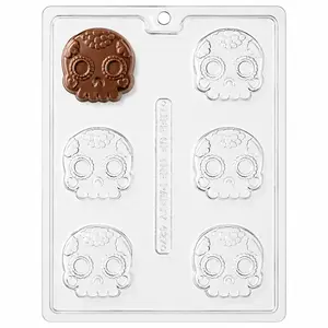 Day of the Dead Sandwich Cookie Chocolate Mold Sugar Skull Candy Mold