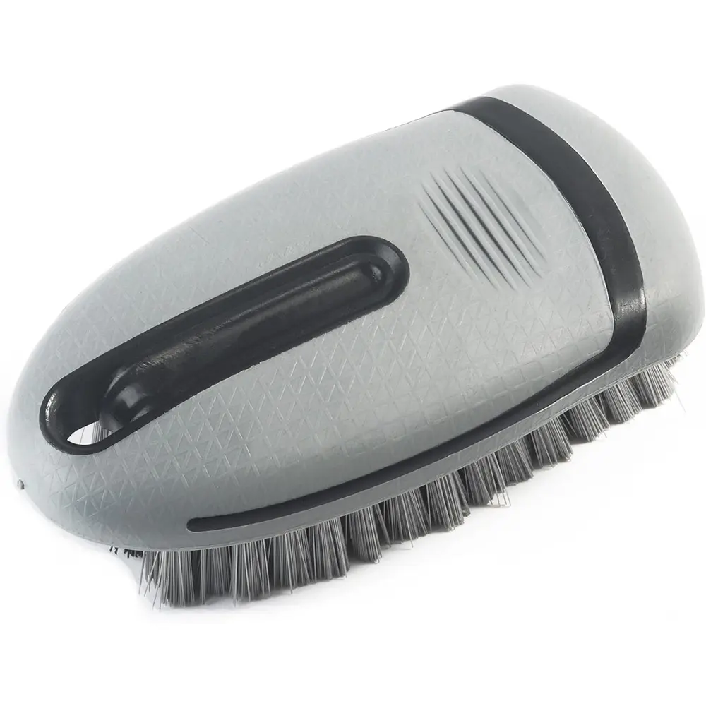 Cleaning Brush For Carpet and Upholstery, Scrub Brush With Stiff Bristle For Carpet Detailing, Interior Leather Brush For Car,Home (Gray)