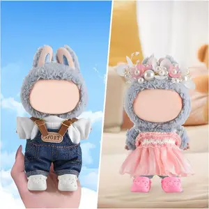 Standing Labu Plush Toy Dolls, 17 Cm & 10 Cm Cotton Stuffed Characters, Cute Soft Toys for Kids Ages 6+, Perfect Gift Idea, Soft Cuddly Gift