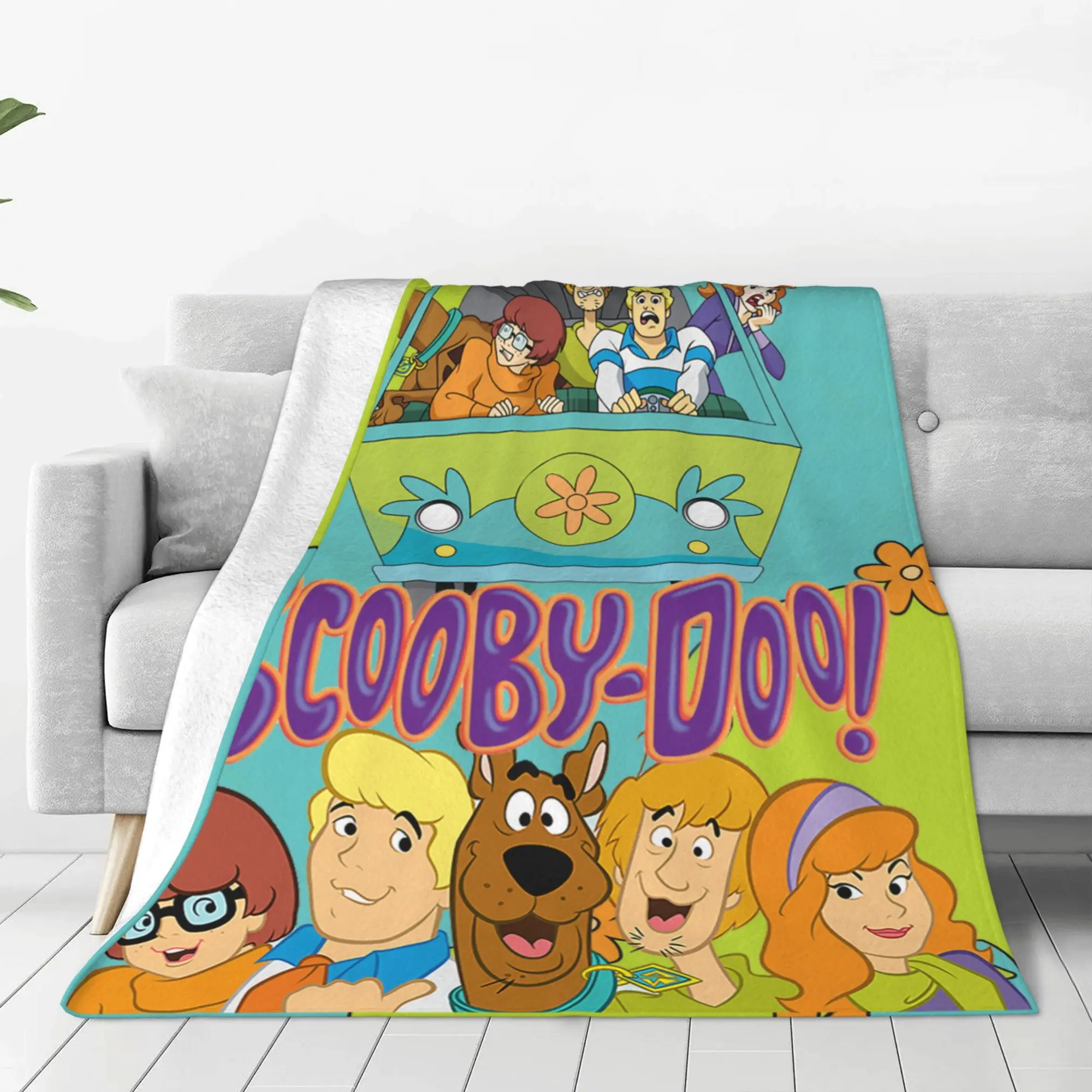 Scooby-Doo Soft Lightweight Bed Blankets Plush Fuzzy Cozy Blanket Microfiber Throw Blanket For CouchThanksgiving Father's Day Children's Day holiday gifts for family and children