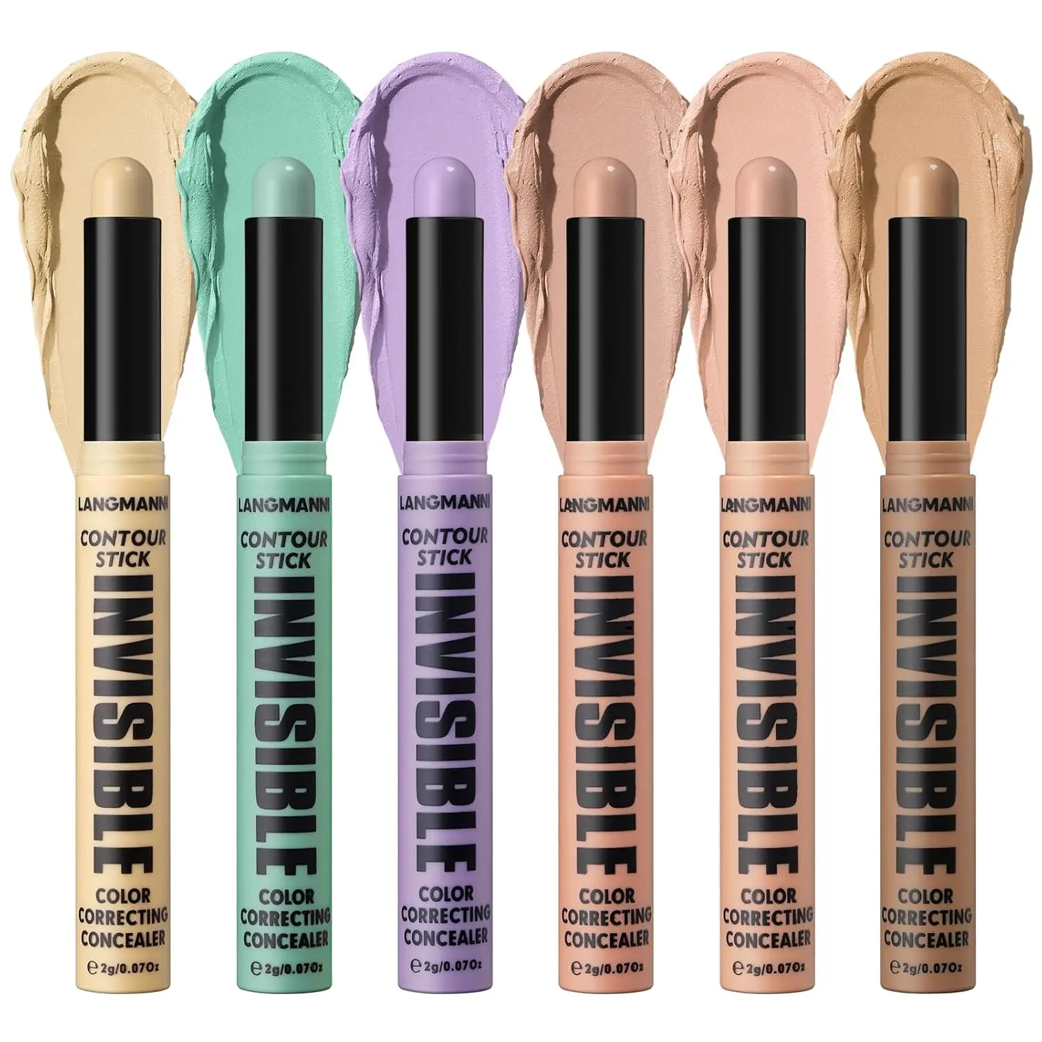 6 Color Contour Stick Concealer Stick Cream Palette Contour Multifunctional Contouring Makeup Kit for Face Highlighter Makeup Stick Set Long Lasting & Waterproof(6PCS Set, 1)