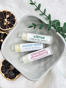 Hand-Poured Lip Butter Trio - Made in Small Batches with Grass-Fed Tallow Butter, Jojoba Oil, and Herbal Extractions