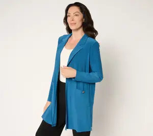 GRAVER Susan Graver Petite LK Luxe Duster Cardigan