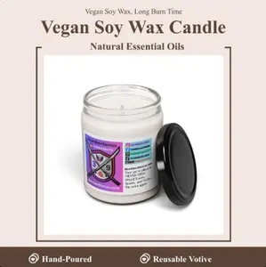 Numberdamus Logo Candle Scented Soy Candle | 9oz Jar