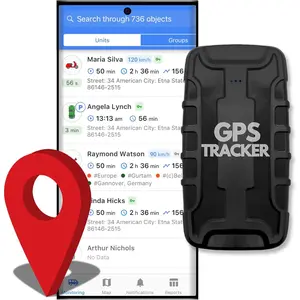 Gps tracker for vehicles readytouse hidden magnetic trailers elderly teenager realtime 4g car tracker device splashproof with a 3 month rechargeable battery life includes app
