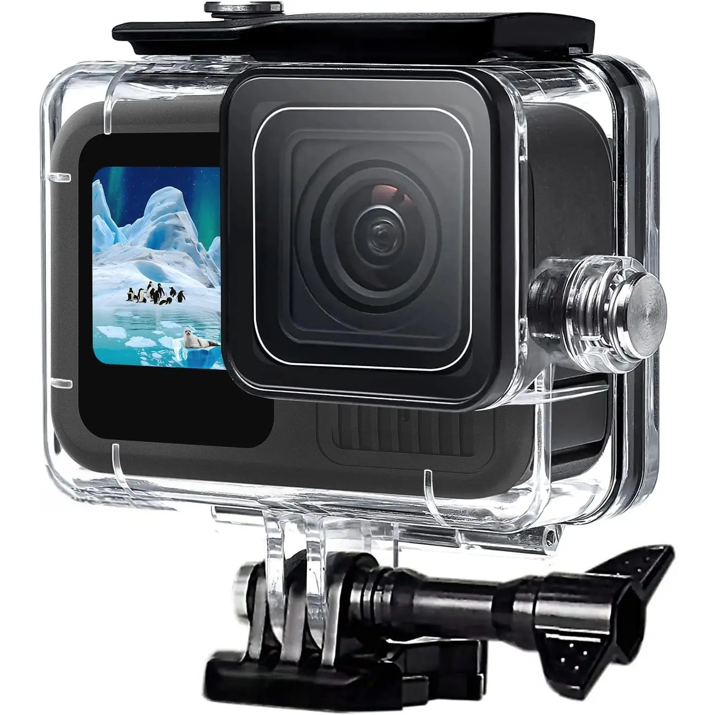 196FT/60M Waterproof Case for Go Pro Hero 13/Hero12 Black/Hero11 Black/Hero10 Black/Hero9 Black,Protective Underwater Diving Housing with Accessories for Hero13/12/11/10/9 Black Action Camera