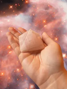 Rose Quartz Crystal Pyramid for Meditation & Healing - Ethically Sourced Genuine Stone for Unconditional Love & Peace