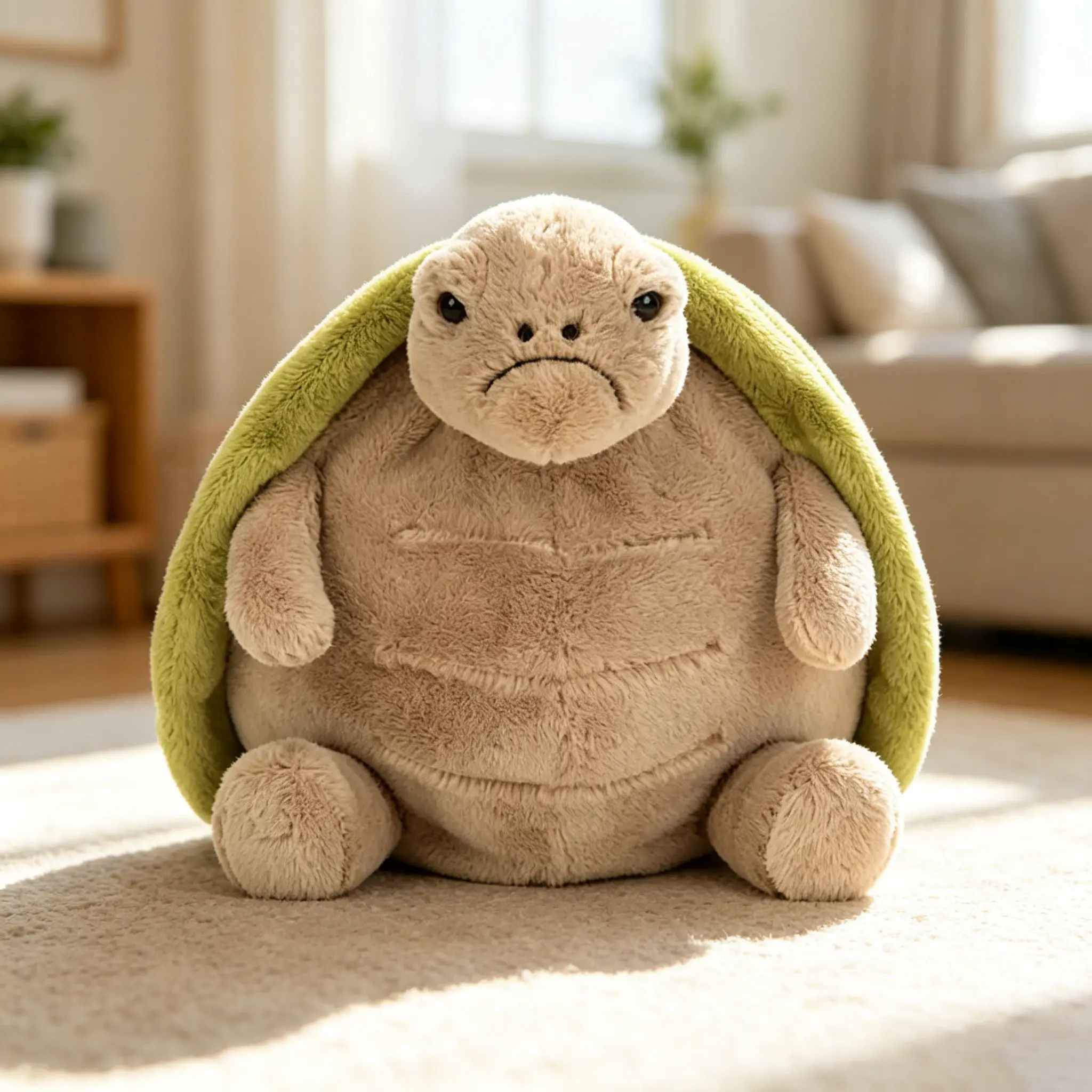 Emotional Support Timmy Viral Grumpy Turtle Weighted Plush, Soft Anxiety Relief Comfort Pillow, Cute Home Room Decor, Perfect Birthday Holiday Gift for Boys and Girls