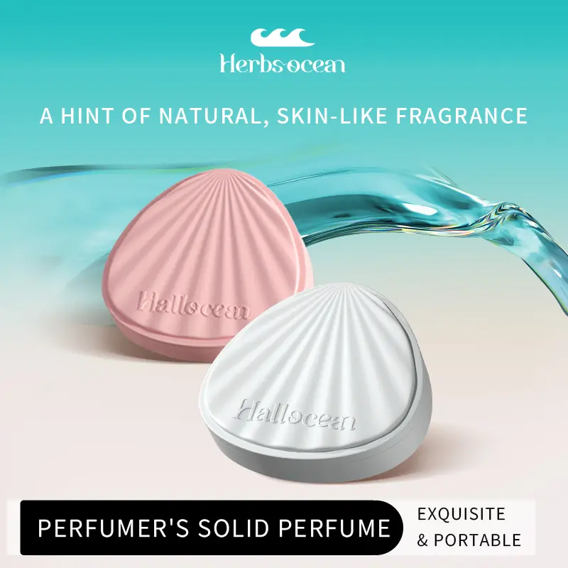 Herbsocean [Premium 3.0] Solid Perfume | Pocket-sized Luxury for Her | Long-lasting Freshness in a Seashell