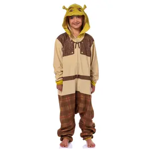 DreamWorks Shrek Boys' Character Union Suit Sleep Hooded Lounge Pajama One Piece