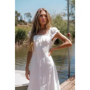Brenda Button Up Midi Dress