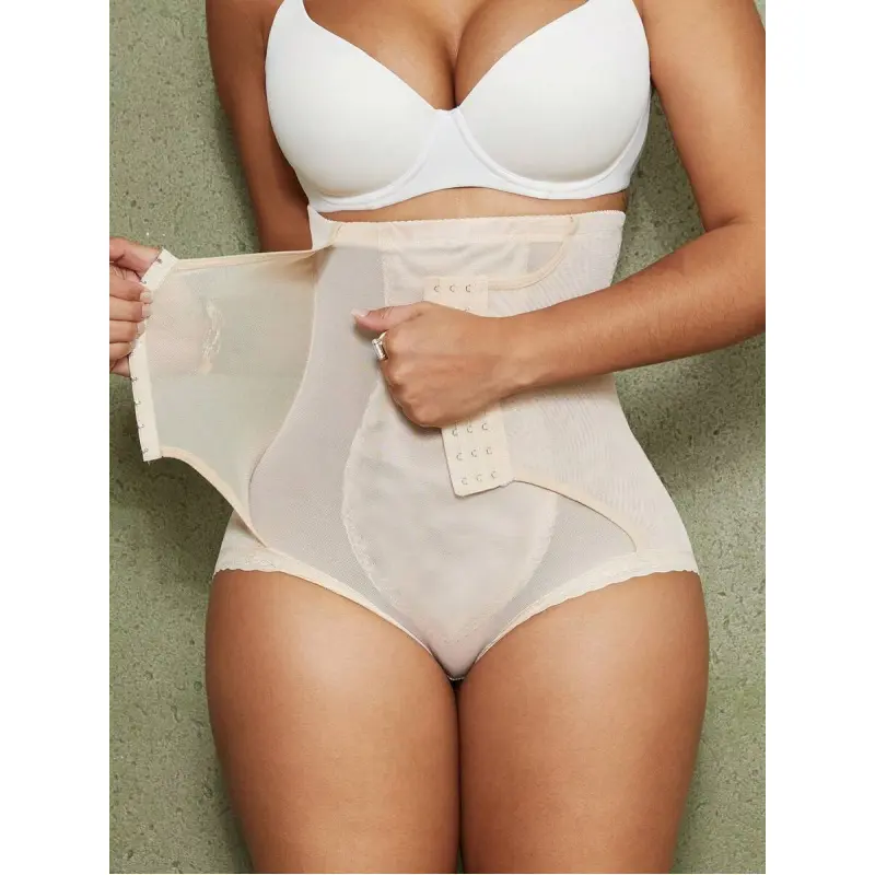 Women's Seamless Basic Everyday Shapewear - 1pc Waist Trainer Panty Briefs with Tummy Control Fabric, Minimalist, Light, Waist Trainers, Polyester Blend, Everyday Wear, Bridal Wear, High Stretch