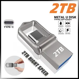 2IN1 Mini 2TB usb  Flash Drive  3.2 Fast Type-C port Pen Drive Memory Stick Flash Disk for PC Smartphone Storage U Disk external hard Drive  portable external hard drive usb  Type-C pendrive memory  phone storage