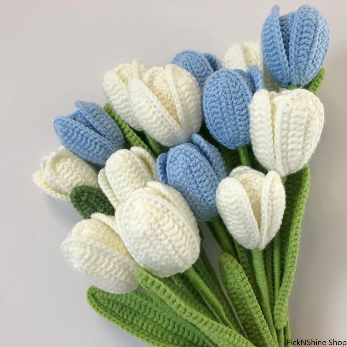 Handmade Knitted Crochet Tulip Bouquet DIY Material Kit - Diy Knitting Supplies, Fashion Accessory Set for Valentine’s Day Gifts to Girlfriends, Tulips