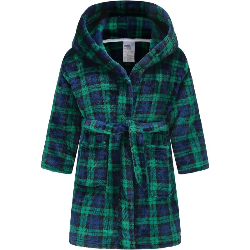 green emerald velvet dress Elegant kids' dressing gown Mila | Best loungewear for your little one main image 1