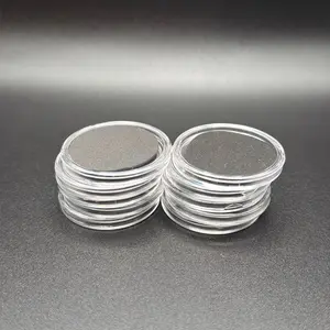 42mm Round Airtight Plastic Storage Organizer for Coins - Pack of 10, Stackable, Modern Home Supplies,Scratch-Free, Clean Display.