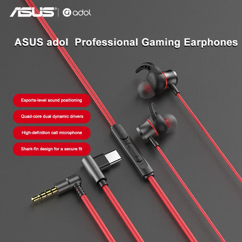 ASUS L09 Type-C Wired Earphones, In-Ear Earbuds , USB-C Digital Earphones for Phone & Music