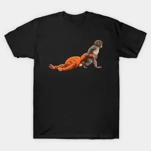 Punch Monkey T-Shirt Viral Sad Baby Monkey Art Trend Monkey