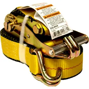 212 MAIN Ancra & S-Line 556-WHK Hand Winch Ratchet - 2-in Width Short Wide Handle, J-Hooks, 2×27ft Length Cables