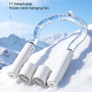 High-Speed ​​Portable Neck Fan with Freezing Cooling — Ultra-Long Battery Life. Handheld or Waist-Clip Compatible; Features 3 Adjustable Speed ​​Settings and USB Charging for Rapid Cooling. Ideal for Use at Home, in the Office, Outdoors, and More.