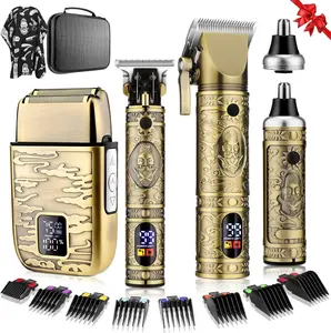 Professional Hair Trimmer Hair Clippers for Men, Nose Hair Trimmer Men's Shaver Set,Cordless T-Blade Beard Trimmer Mens Barber Clippers,Electric Foil Shavers Razor for Men Haircutting Kit, USB fathersdaygifts