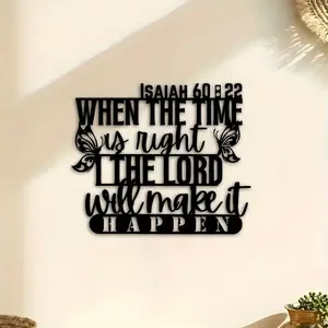 1 piece of Isaiah 60:22 inspirational metal wall art Decorative Artwork - elegant Christian faith decoration with scripture quotes, used for home, church, office, bedroom, terrace - perfect housewarming, Christmas church decoration, holiday decoration