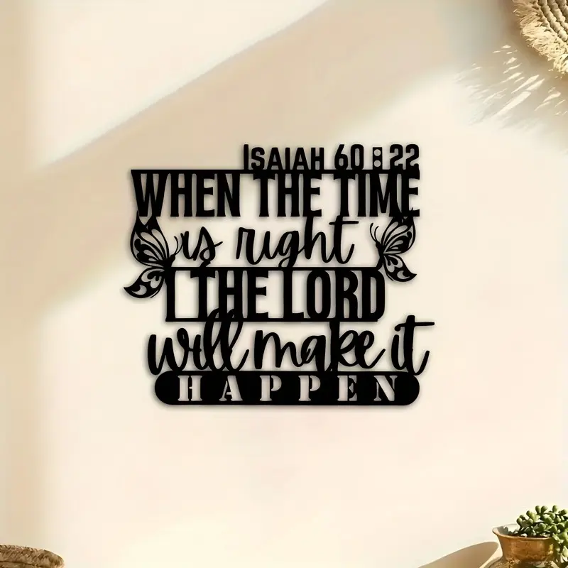 1 piece of Isaiah 60:22 inspirational metal wall art Decorative Artwork - elegant Christian faith decoration with scripture quotes, used for home, church, office, bedroom, terrace - perfect housewarming, Christmas church decoration, holiday decoration