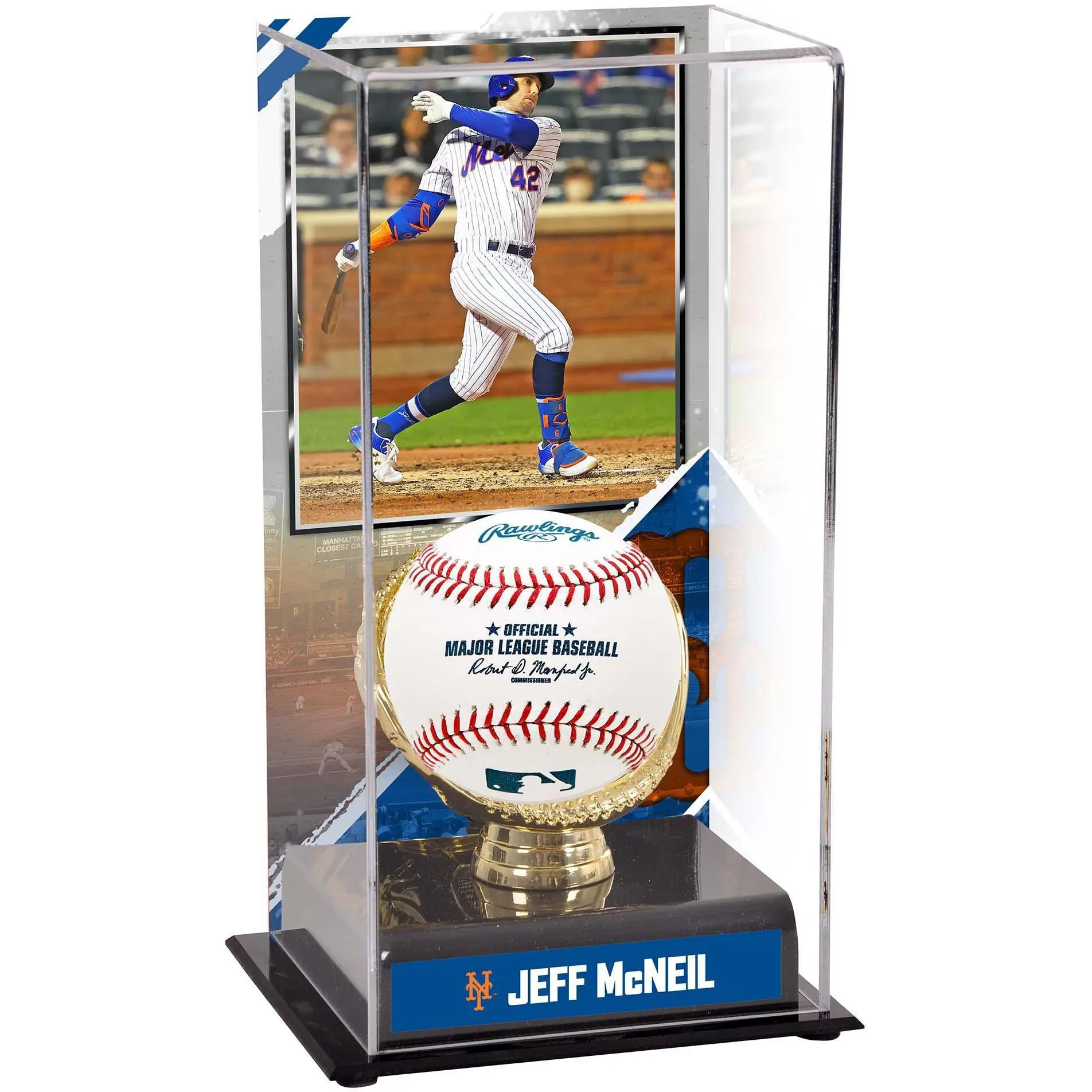 Jeff McNeil New York Mets Gold Glove Display Case with Image