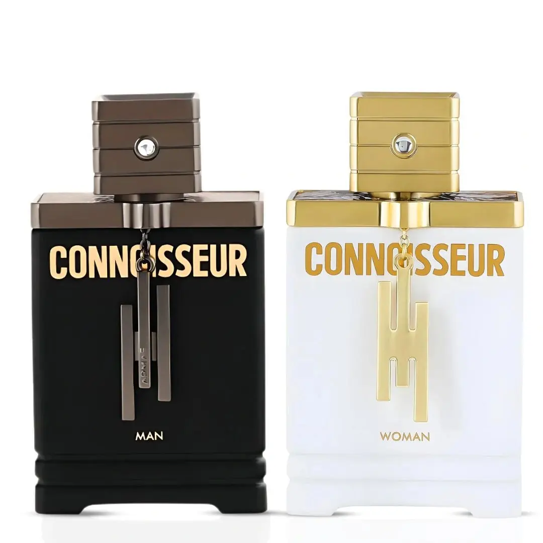 Connoisseur Man & Connoisseur Woman Eau de Parfum Sprays 100ml (3.4 oz) by Armaf | A Dynamic Duo of Bold Freshness and Radiant Femininity (Bundle)