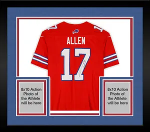 Framed Josh Allen Buffalo Bills Autographed Nike Red Limited Jersey - Fanatics Authentic Certified