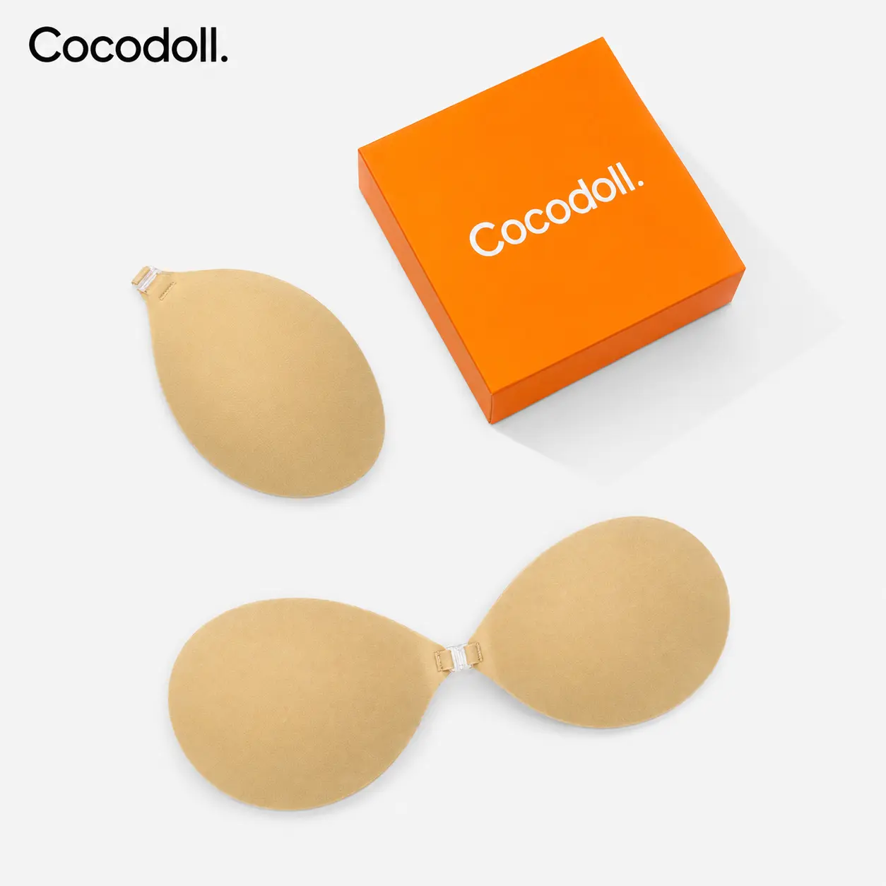 Cocodoll Women’s Push-Up Sticky Bra, Reusable Invisible Adhesive Bra for Bikinis, Swimsuits, Sports Bras, Strapless and Low-Cut Outfits