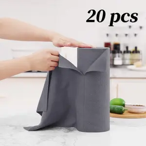 Ultrafine Fiber Hand Cleaning Cloth Roll, 20 Reusable Washable Wipes, Absorbent Car Garage Cleaning Cloth, No Shedding