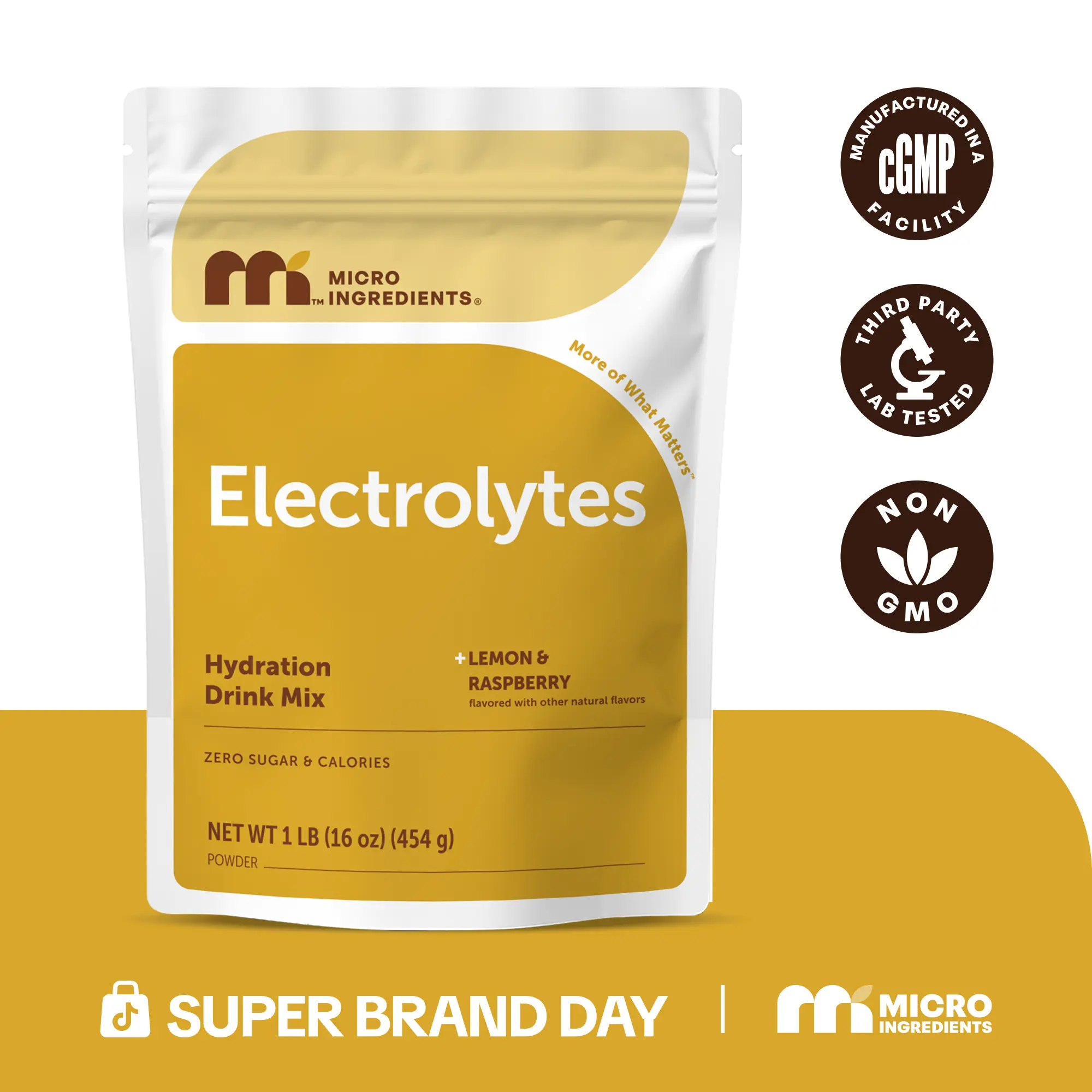 Micro Ingredients Hydration Electrolytes Powder, 1lb