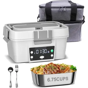 Cordless Electric Lunch Box for Work - 16000mAh   Self Heating  Warmer, 1.6L Portable Heated Lunchbox for  Drivers, Construction & Outdoor Use
