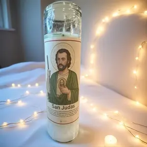 San Judas Tadeo Candle | 7 Day Prayer Candle for Impossible Causes | Saint Jude Devotional Candle for Help, Hope & Miracles