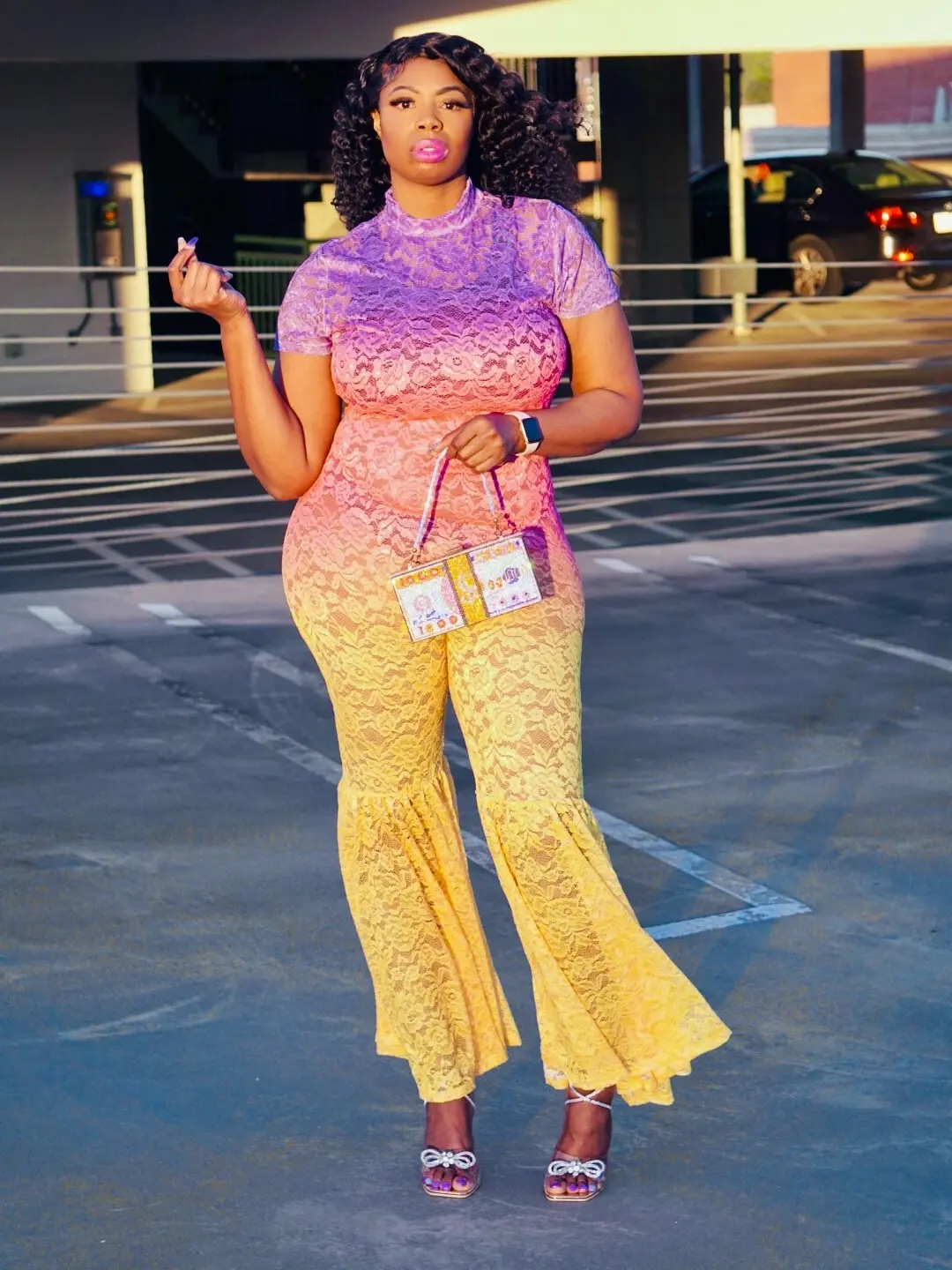 Lena Ombre Plus Size Jumpsuit