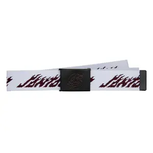 Santa Cruz Flame Dot Strip White Web Belt
