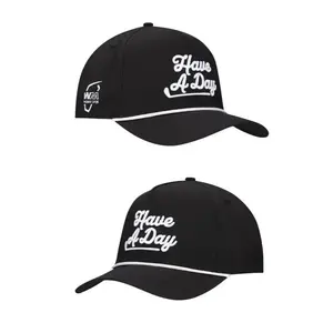 Breezy Golf "Have A Day" Rope Hat | Black WM Phoenix Open Edition + Limited Summer Rope Hat | Premium Adjustable Golf Bundle