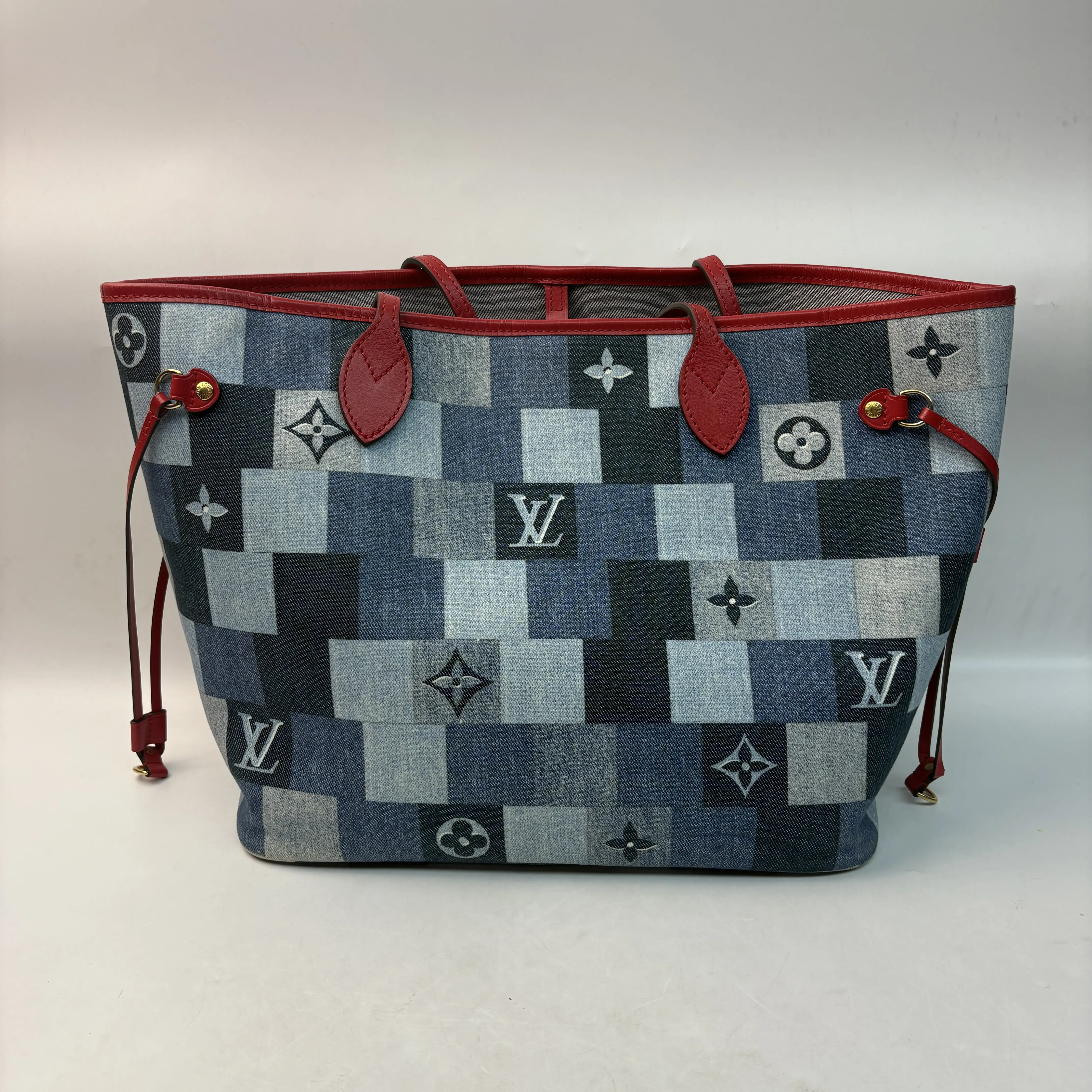 Pre-owned Denim Crossbody Bags Louis Vuitton Neverfull MM