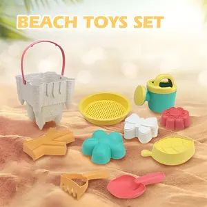 Kids Beach Toy Set Sand Play Water Fun, Includes Bucket Hourglass Shovel, Ideal for Halloween Festival, Random Color Delivery