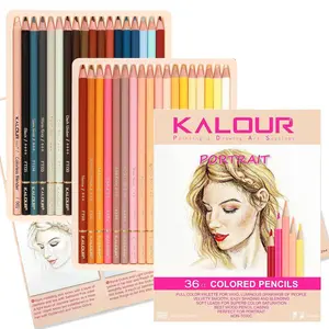 Portrait Colored Pencil Set, 36pcs Skin Tones Colored Pencils, Oil Based Pre-sharpened Drawing Pencils for Beginner Adult Artist Coloring Book Drawing Sketching