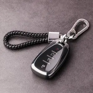 Soopcase for Chevrolet Key fob Cover Special Soft TPU Key Case Key Shell Compatible With 2016-2024 Chevy Blazer Bolt EV Camaro Cruze Equinox Malibu Spark Traverse Key Shell