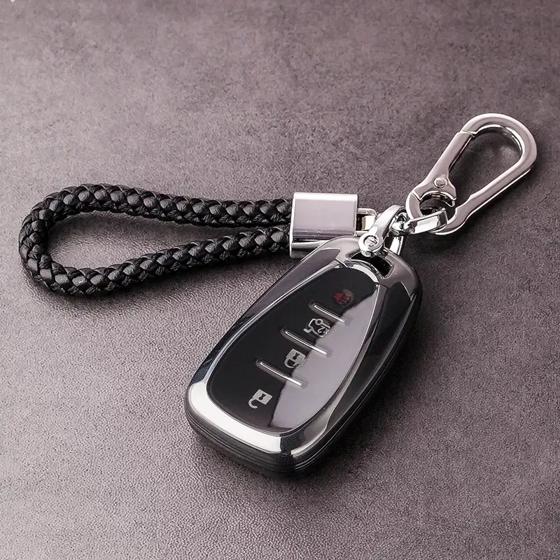 Soopcase for Chevrolet Key fob Cover Special Soft TPU Key Case Key Shell Compatible With 2016-2024 Chevy Blazer Bolt EV Camaro Cruze Equinox Malibu Spark Traverse Key Shell
